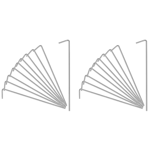 HASTHIP® 10 Pack Tent Stakes 6.7 Inches for Camping L-Shaped Ground Nail Heavy Duty Iron Galvanizing Accessories Fixed 2PCS HASTHIP® 10 Pack Tent Stakes 6.7 Inches for Camping L-Shaped Ground Nail Heavy Duty Iron Galvanizing Accessories Fixed 2PCS